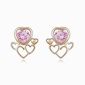 Korean Fashion real gold plated the soulmate zircon earrings