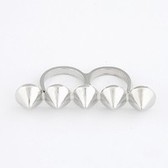 European and American fashion personality rivet bicyclic ring
