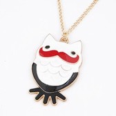 Korean version of the hit color fashion personality beard owl long necklace / sweater chain