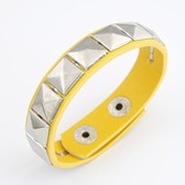 Korean fashion metal rivets single-row leather bracelet