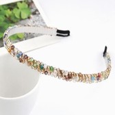 (Color) Korean fashion handmade crystal beaded braid hair hoop