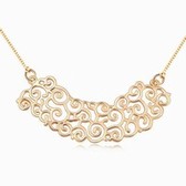 Genuine gold plated necklace perfect bloom boutique (Champagne Gold)
