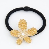 Sweet OL Korean fashion boutique handmade crystal flower hair accessories hair rope hair ring