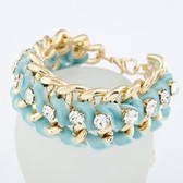 European and American fashion boutique luxurious texture fabulous temperament simple preparation of metal chain bracelet