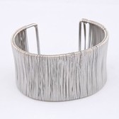 European and American fashion metal wrapped exaggerated wide open bracelet