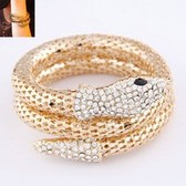 European and American punk fashion over drilling auspicious metal snake temperament multilayer exaggerated bracelet