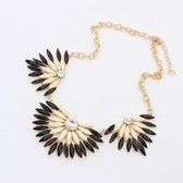 Short luxury fashion candy color necklace ( black apricot )