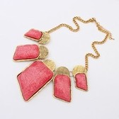 Retro fashion stone plaque necklace( Rose )