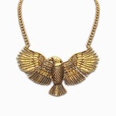 Eagles exaggerated punk fashion necklace ( bronze )