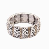 Exotic personality Wide Stretch Bracelet ( Antique Silver Golden Shadow )