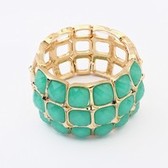 Wide Ruili luxury gemstone bracelet ( light green )