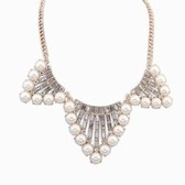 Pearl fashion sector necklace