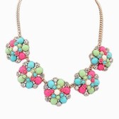 The new sweet flowers simple necklace ( color )