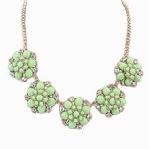 The new sweet flowers simple necklace ( green )