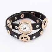 Hot wild fashion bracelet watch ( black )