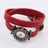 Retro fashion wild bracelet watch ( Red )