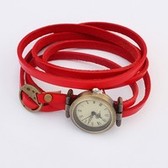 Multi- ethnic Retro Bracelet Watch ( Red )