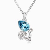 Austrian crystal necklace(blue)
