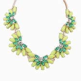 Big rocksfluorescent color necklace  (green)