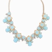 Fashion roses sweet necklace (light blue)