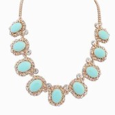 Fashion simple delicate necklace (light blue)