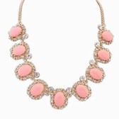 Fashion simple delicate necklace (pink)