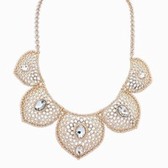 Hollow out diamond necklace