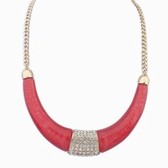 crescent necklaces (red)