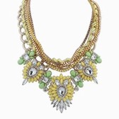 Exotic aesthetic multilayer necklace (yellow+ green)