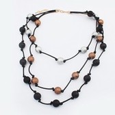 Handmade beaded multilayer long necklace