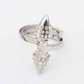 Punk conical diamond ring