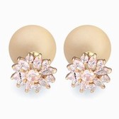 Zircon copper  earrings