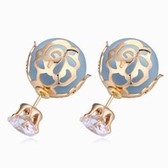 Zircon copper earrings