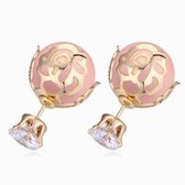 Zircon copper earrings