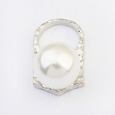 Punk style pearl ring