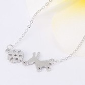 Copper plating sheep snowflake necklace