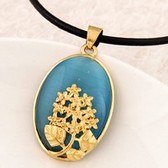 Fashion gold plated Flower vine Opal Necklaces