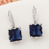 Concise fashion square zircon Earrings
