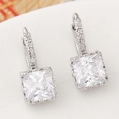 Concise fashion square zircon Earrings