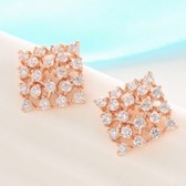 Fashion sweet bright squares earrings