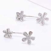 Fashion flowers zircon earrings