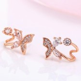Fashion butterfly zircon earrings
