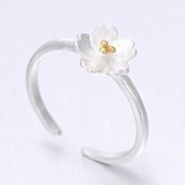 Fashion sweet flowers opening ring