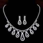Fashion flash diamond necklace Earring Sets