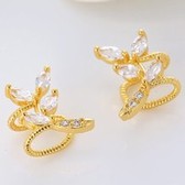 Fashion sweet bright shiny zircon earrings
