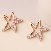 Starfish zircon earrings