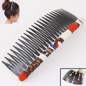 Fashion cloth wrapped comb hairpin (color random)