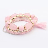 Multilayer beads tassel bracelet