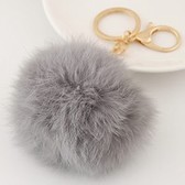 Fashion inlay diamond hair ball keychain