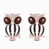 Fashion metal owl earrings